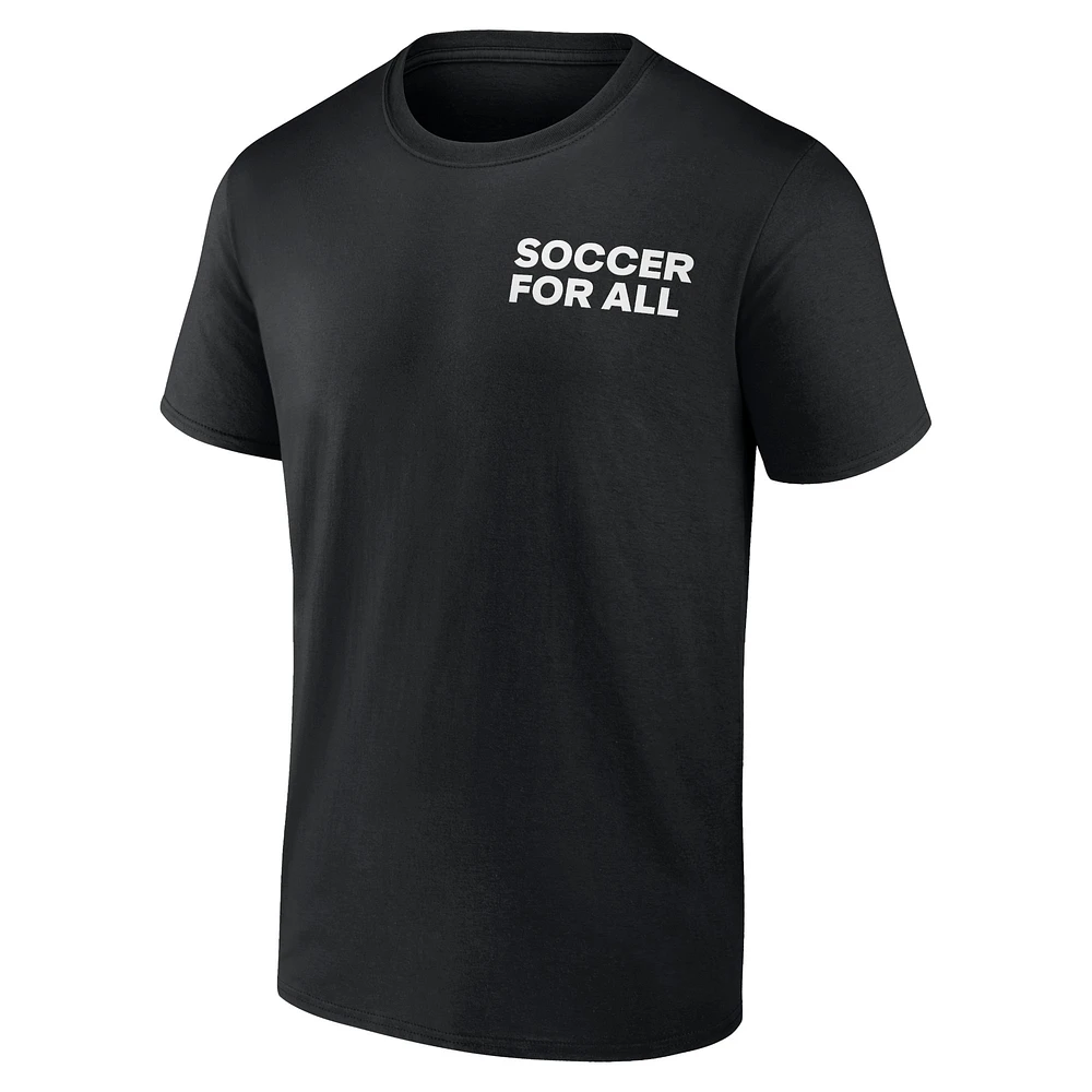 Men's Fanatics Black MLS Soccer For All T-Shirt