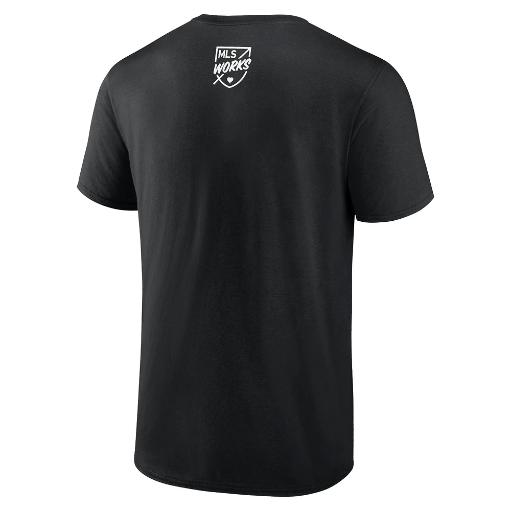 Men's Fanatics Black MLS Soccer For All T-Shirt