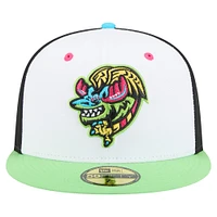 Men's New Era White/Light Green  Modesto Nuts Copa de la Diversión 59FIFTY Fitted Hat