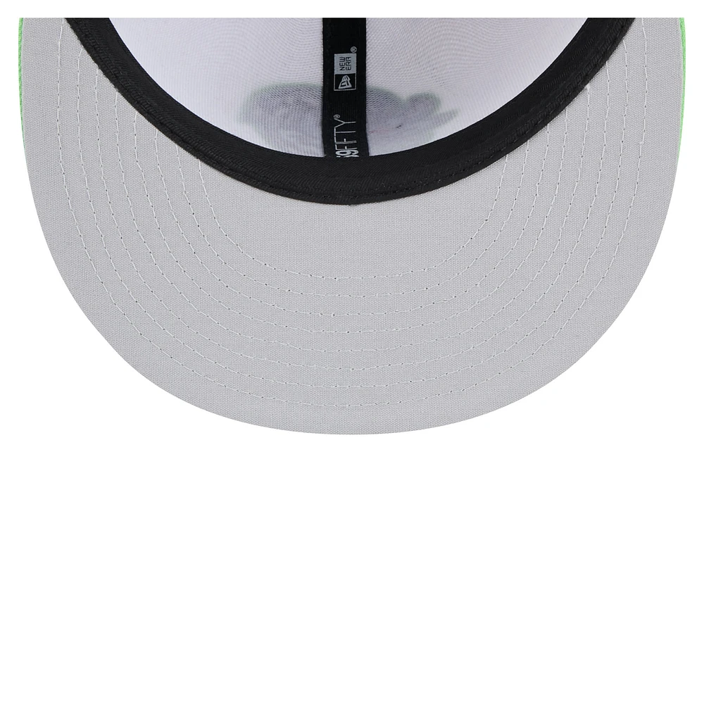 Men's New Era White/Light Green  Modesto Nuts Copa de la Diversión 59FIFTY Fitted Hat