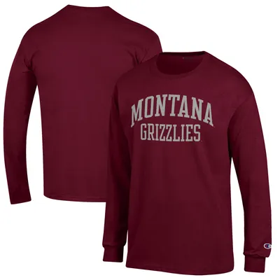 Montana Grizzlies Champion Jersey Long Sleeve T-Shirt - Maroon