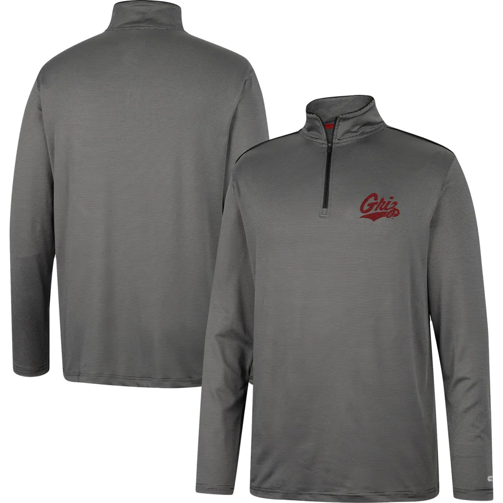 Coupe-vent Colosseum Charcoal Montana Grizzlies Logo Quarter-Zip pour homme