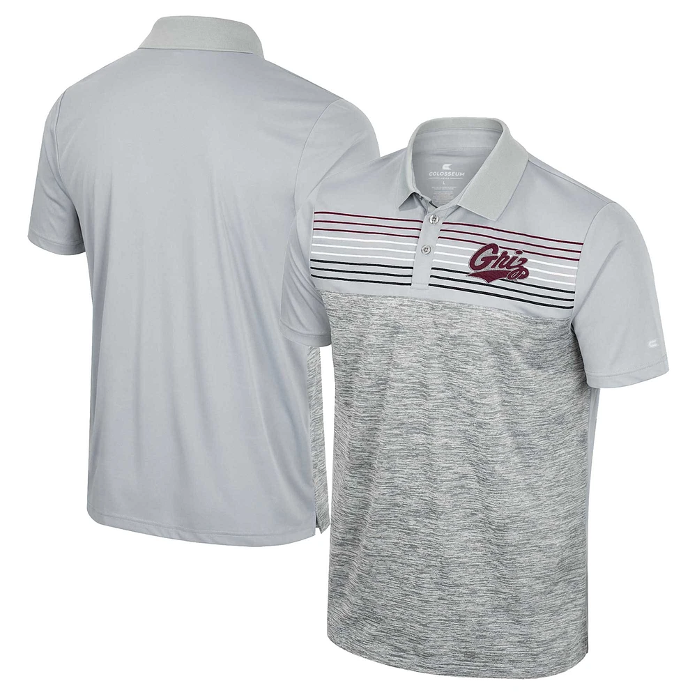 Polo Cybernetic Colosseum Montana Grizzlies gris pour homme