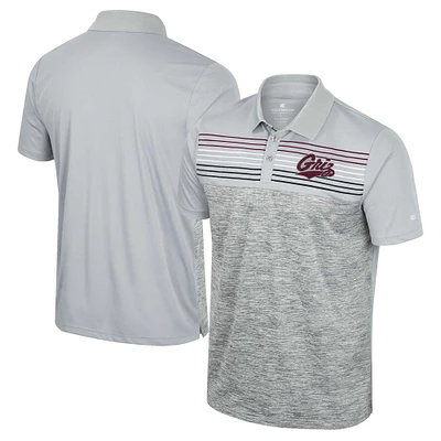 Men's Colosseum Gray Montana Grizzlies Cybernetic Polo