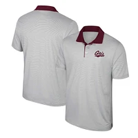 Men's Colosseum Gray Montana Grizzlies Tuck Striped Polo