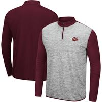 Men's Colosseum Heather Gray/Maroon Montana Grizzlies Prospect Quarter-Zip Jacket