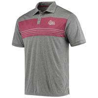 Men's Colosseum Heathered Charcoal Montana Grizzlies Smithers Polo