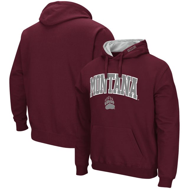 Chandail à capuchon Colosseum Montana Grizzlies Arch and Logo pour hommes, bordeaux