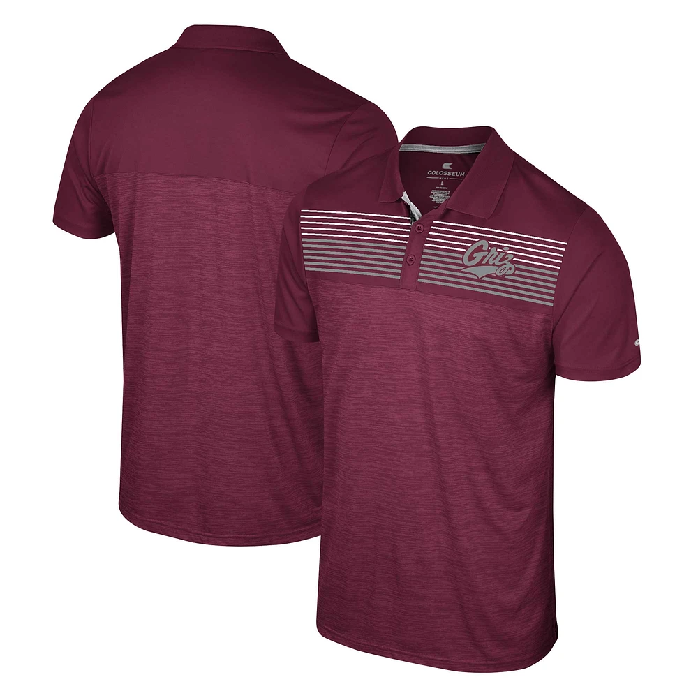 Men's Colosseum Maroon Montana Grizzlies Langmore Polo