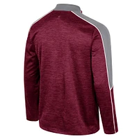 Veste demi-zippée chinée Colosseum Maroon Montana Grizzlies pour hommes