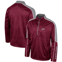 Veste demi-zippée chinée Colosseum Maroon Montana Grizzlies pour hommes