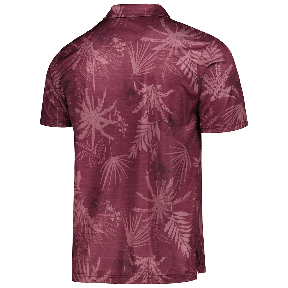 Polo de l'équipe Colosseum Montana Grizzlies Palms marron pour homme