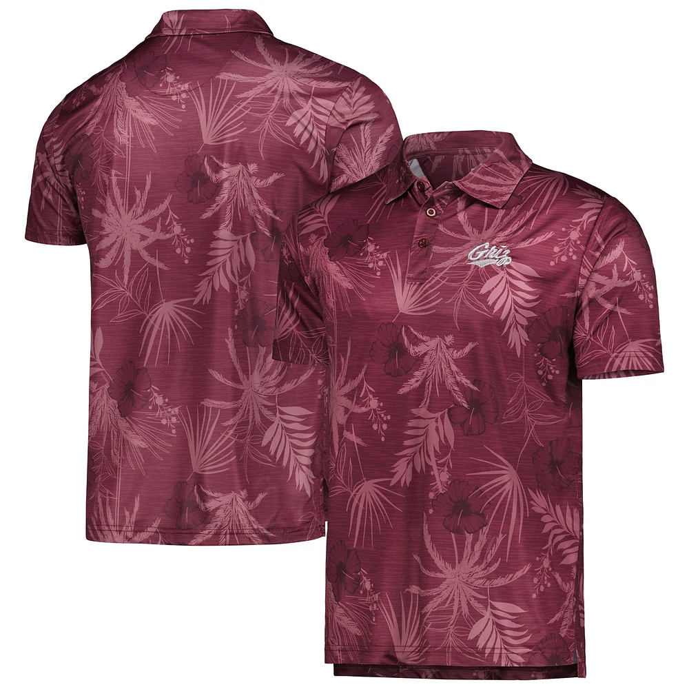 Polo de l'équipe Colosseum Montana Grizzlies Palms marron pour homme