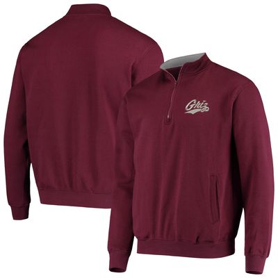 Men's Colosseum Maroon Montana Grizzlies Tortugas Logo Quarter-Zip Jacket