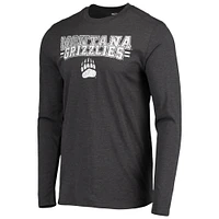 Concepts Sport Montana Grizzlies Meter T-shirt à manches longues et pantalon de nuit marron/anthracite chiné pour homme