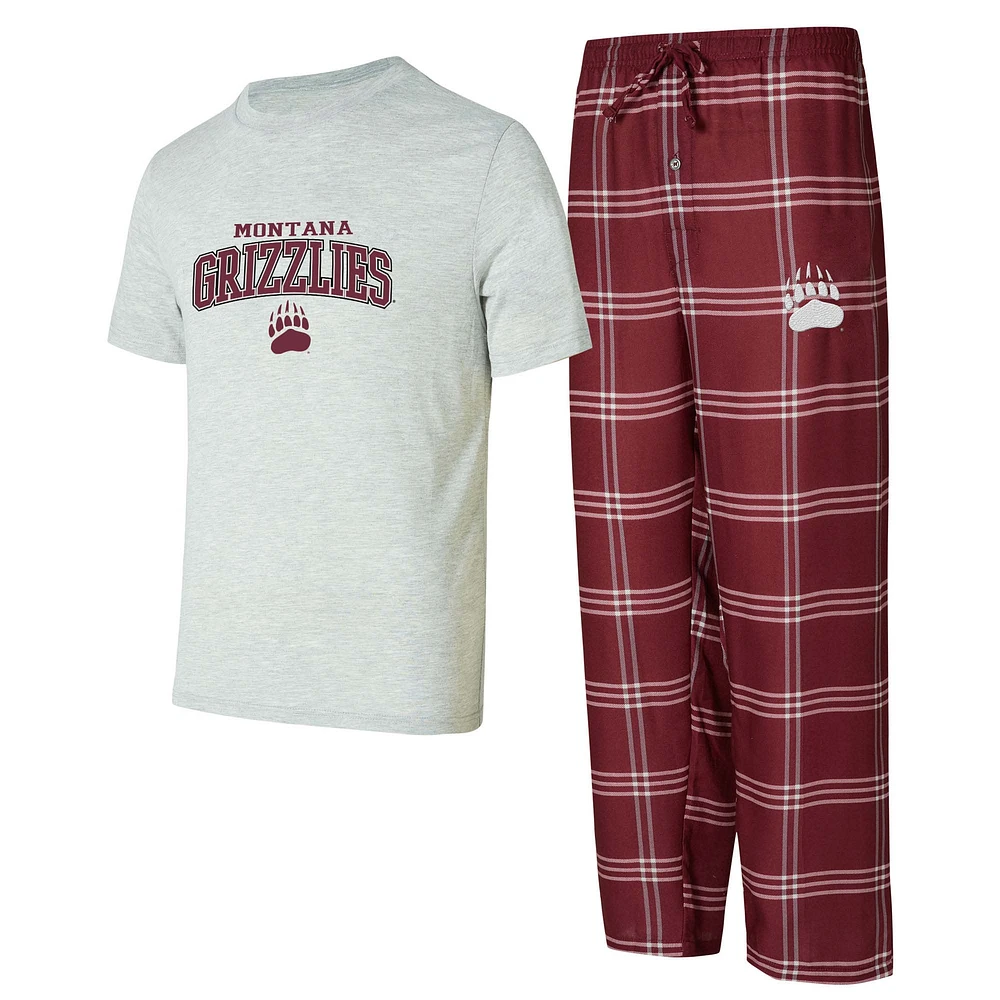 Men's Concepts Sport Montana Grizzlies T-Shirt & Pants Sleep Set