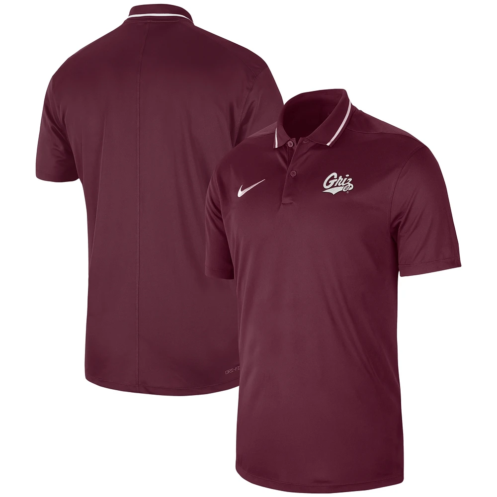 Men's Nike Maroon Montana Grizzlies 2023 Sideline Coaches Performance Polo