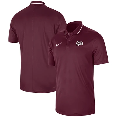 Polo de performance Nike Maroon Montana Grizzlies 2023 Sideline Coaches pour homme