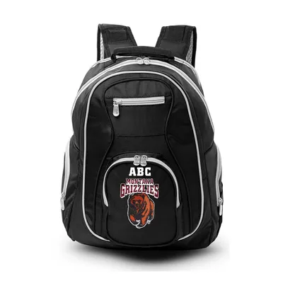 Montana Grizzlies MOJO Personalized Premium Color Trim Backpack - Black