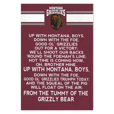Montana Grizzlies 23'' x 34'' Fight Song Wall Art