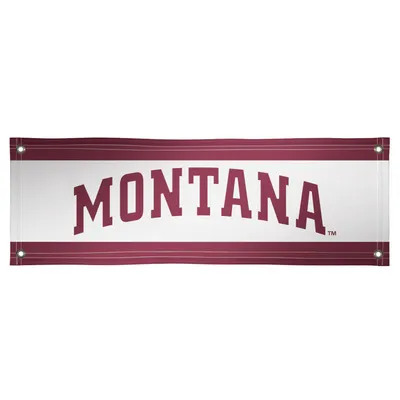 Montana Grizzlies 2' x 6' Vinyl Wordmark Horizontal Banner - White