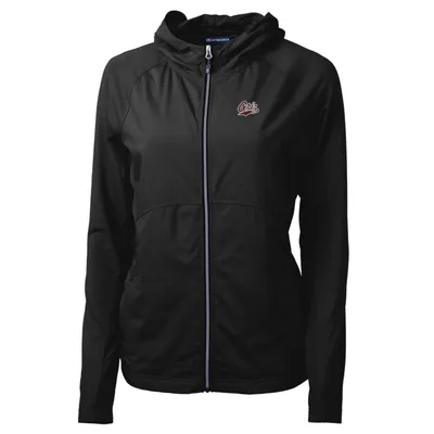 Montana Grizzlies Cutter & Buck Women's Adapt Eco Knit Full-Zip Jacket - Black