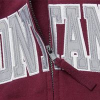 Women's Stadium Athletic Maroon Montana Grizzlies Arched Name Full-Zip Hoodie