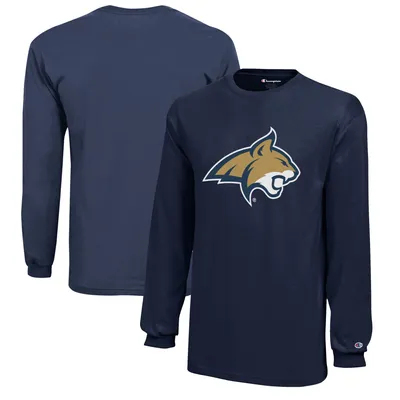 Montana State Bobcats Champion Youth Jersey Long Sleeve T-Shirt - Navy