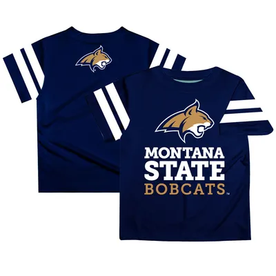 Montana State Bobcats Youth Stripes T-Shirt - Navy