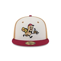 Men's New Era  Light Beige Montgomery Biscuits Theme Nights 59FIFTY Fitted Hat