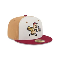 Men's New Era  Light Beige Montgomery Biscuits Theme Nights 59FIFTY Fitted Hat