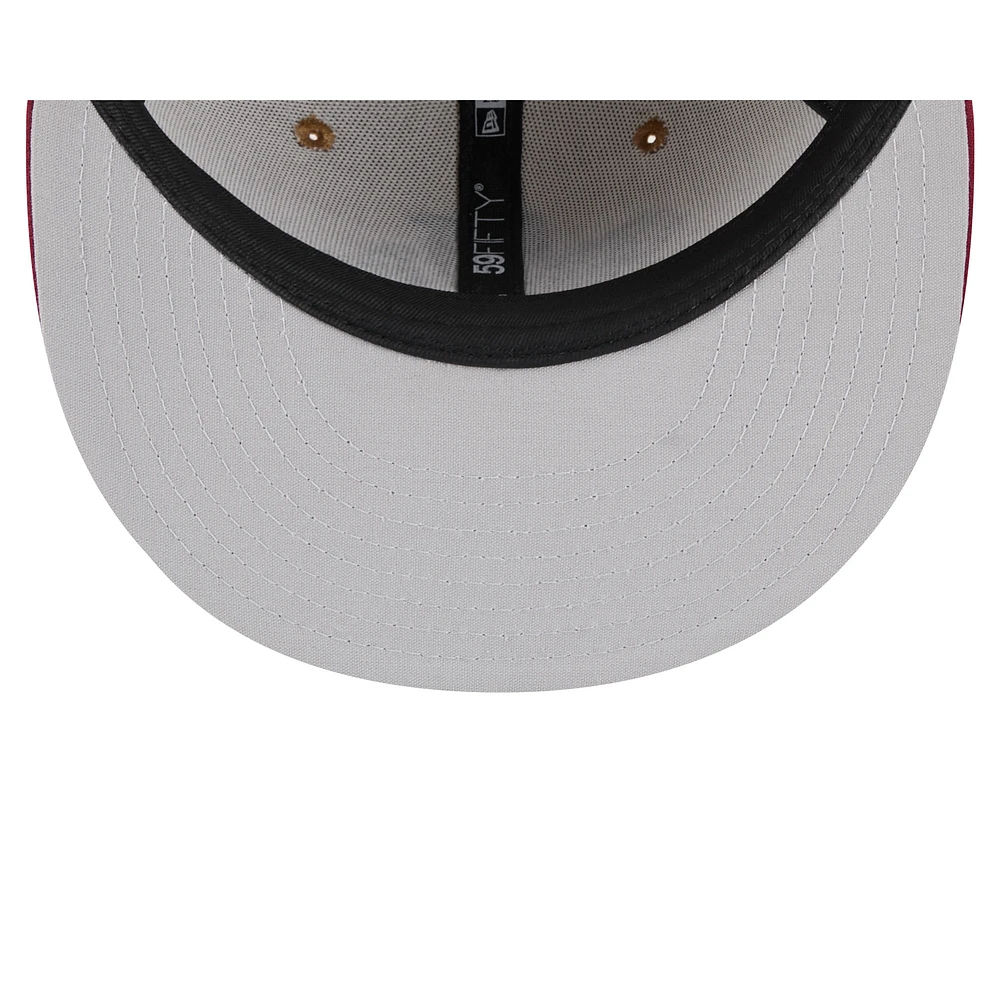 Men's New Era  Light Beige Montgomery Biscuits Theme Nights 59FIFTY Fitted Hat