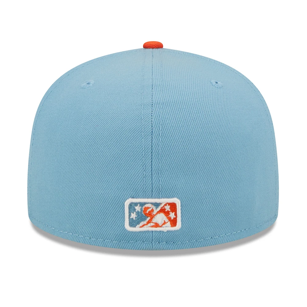 Casquette ajustée 59FIFTY pour homme Montgomery Biscuits Kimchi Theme Night New Era bleu clair