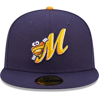 Casquette ajustée 59FIFTY pour homme bleu marine Montgomery Biscuits Authentic Collection New Era