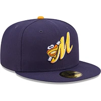 Men's New Era Navy Montgomery Biscuits Authentic Collection 59FIFTY Fitted Hat