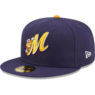 Casquette ajustée 59FIFTY pour homme bleu marine Montgomery Biscuits Authentic Collection New Era