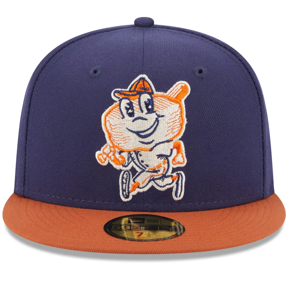  Men's New York Mets New Era Orange Alternate Logo 59FIFTY  Fitted Hat