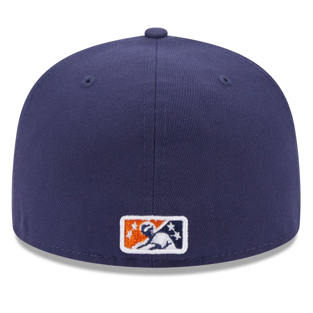 Men's New Era Navy Montgomery Biscuits Authentic Collection Alternate Logo 59FIFTY Fitted Hat