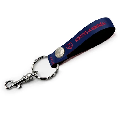 Montreal Alouettes Personalized Leather Loop Keychain