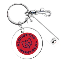  Montreal Alouettes Personalized Leather Round Keychain