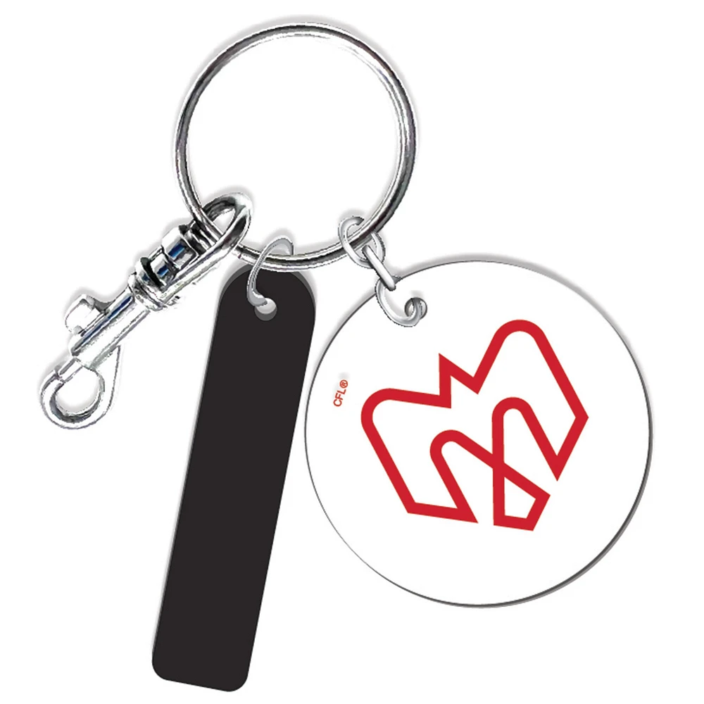  Montreal Alouettes Personalized Leather Round Keychain