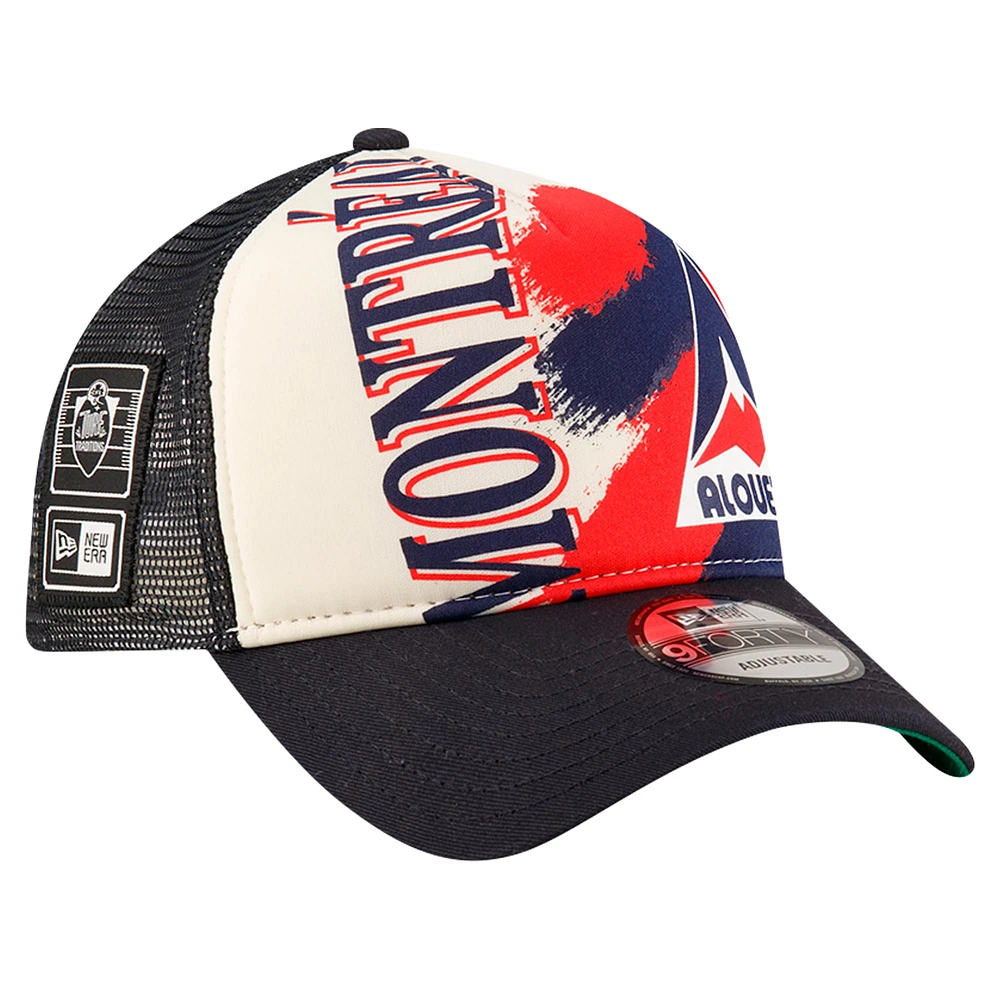 Casquette ajustable 9FORTY Turf Traditions des Alouettes de Montréal New Era bleue pour hommes