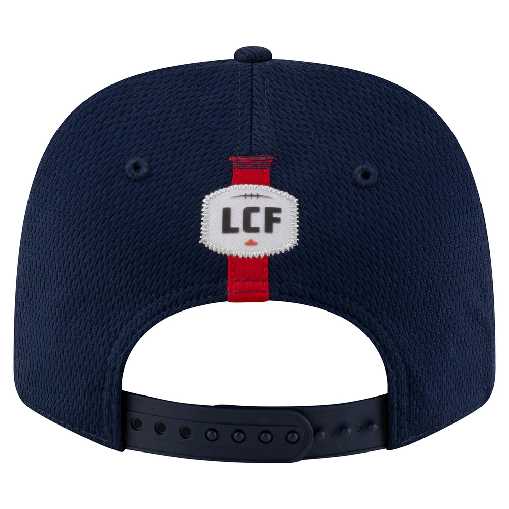 Men's New Era Dark Blue Montreal Alouettes Sideline 9SEVENTY Stretch-Snap Hat