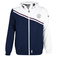 Men's New Era Navy Montreal Alouettes Pinnacle Woven Ripstop Full-Zip Jacket