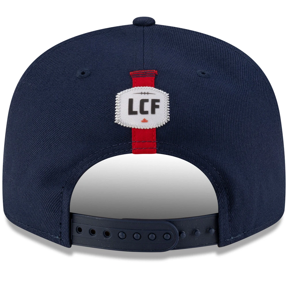 Casquette Snapback 9FIFTY Sideline des Alouettes de Montréal New Era bleu marine pour homme