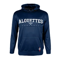 Men's New Era Navy Montreal Alouettes Sideline Performance Pullover Hoodie