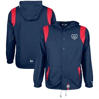 Men's New Era Navy Montreal Alouettes Sideline Ripstop Full-Button Coaches Jacket