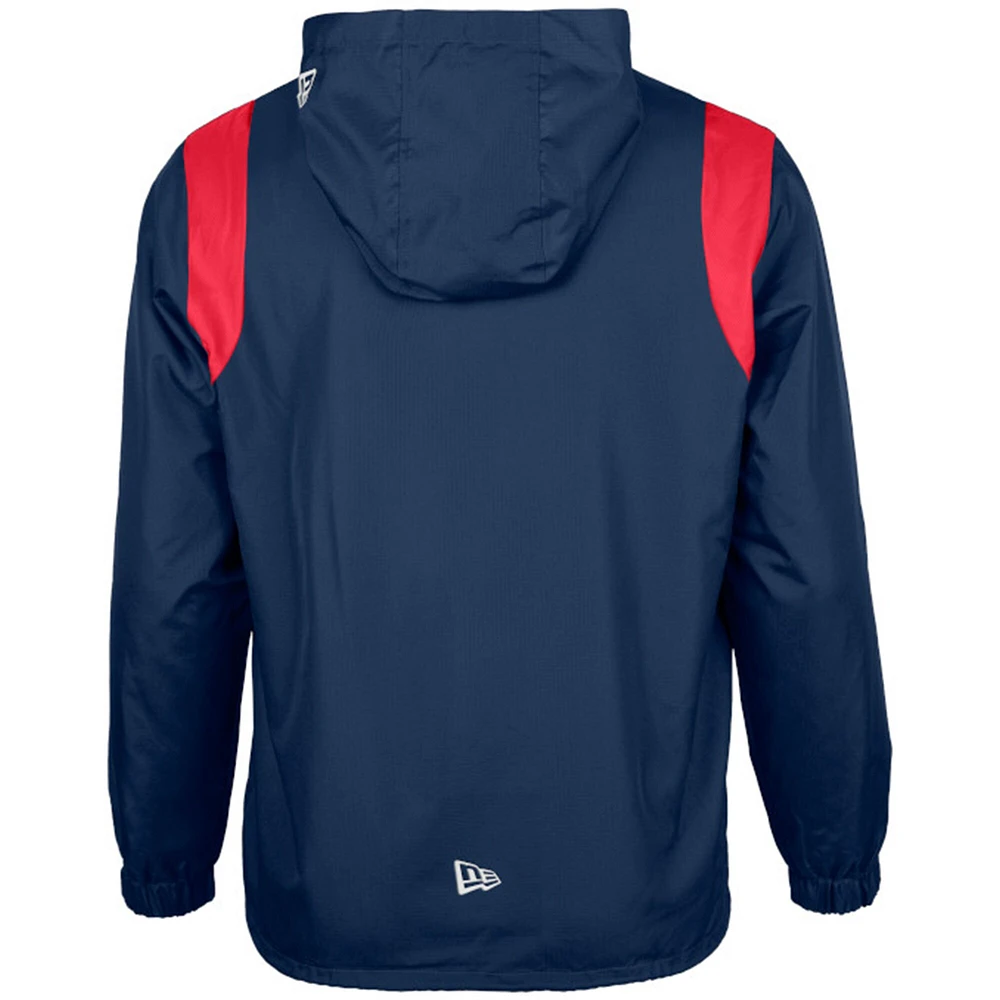 Men's New Era Navy Montreal Alouettes Sideline Ripstop Full-Button Coaches Jacket