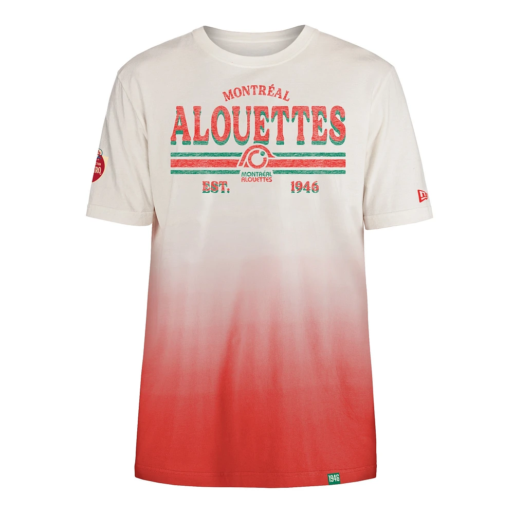 Men's New Era Red/Cream Montreal Alouettes Turf Traditions T-Shirt