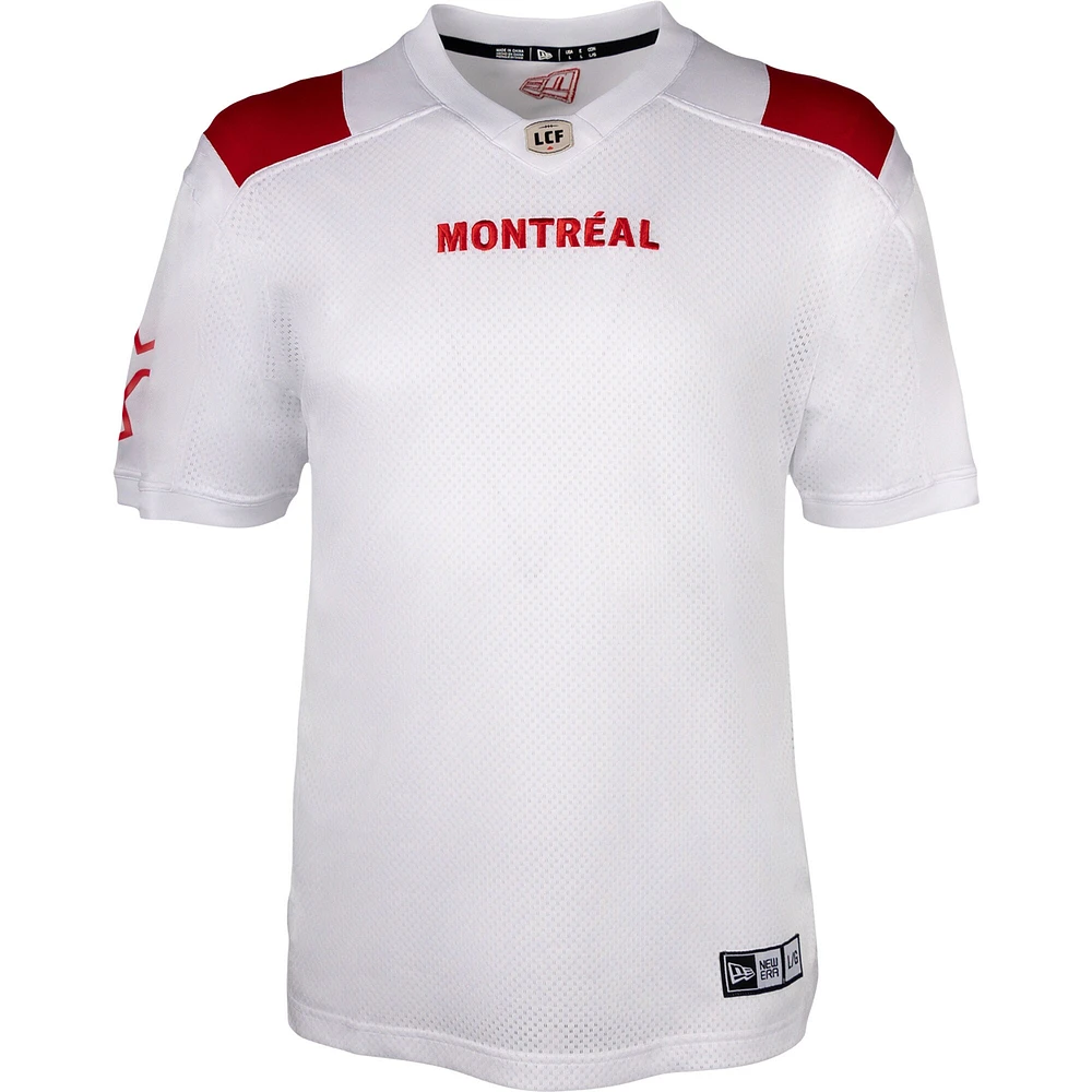 Chandail réplique New Era Alouettes de Montréal 2023 pour homme, blanc